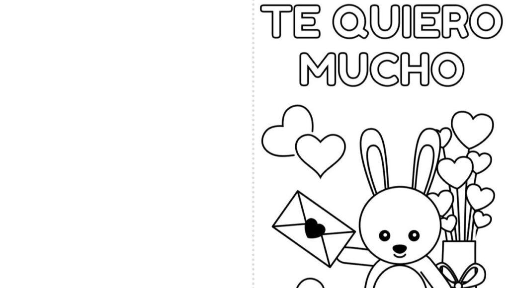 Plantillas bonitas con dibujos para tarjetas para el Día del Amor y la Amistad 2026