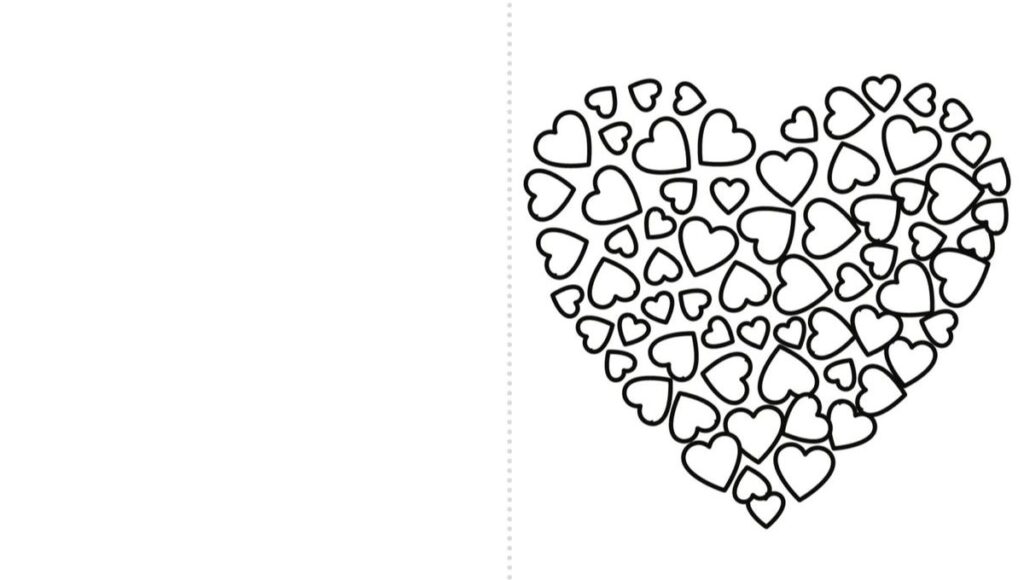 Plantillas bonitas con dibujos para tarjetas para el Día del Amor y la Amistad 2026