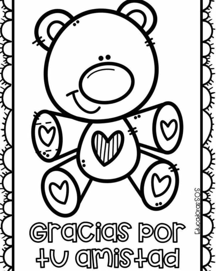 Plantillas bonitas con dibujos para tarjetas para el Día del Amor y la Amistad 2026