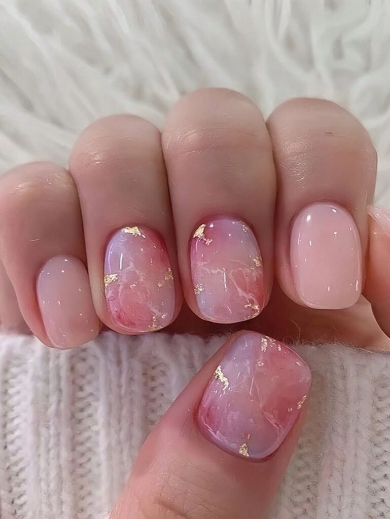 Ideas de diseños Rose Quartz nails