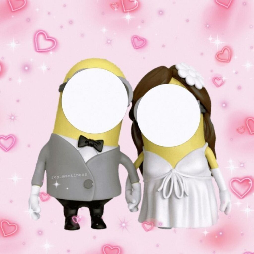 Dibujos San Valentín para poner caras Minions
