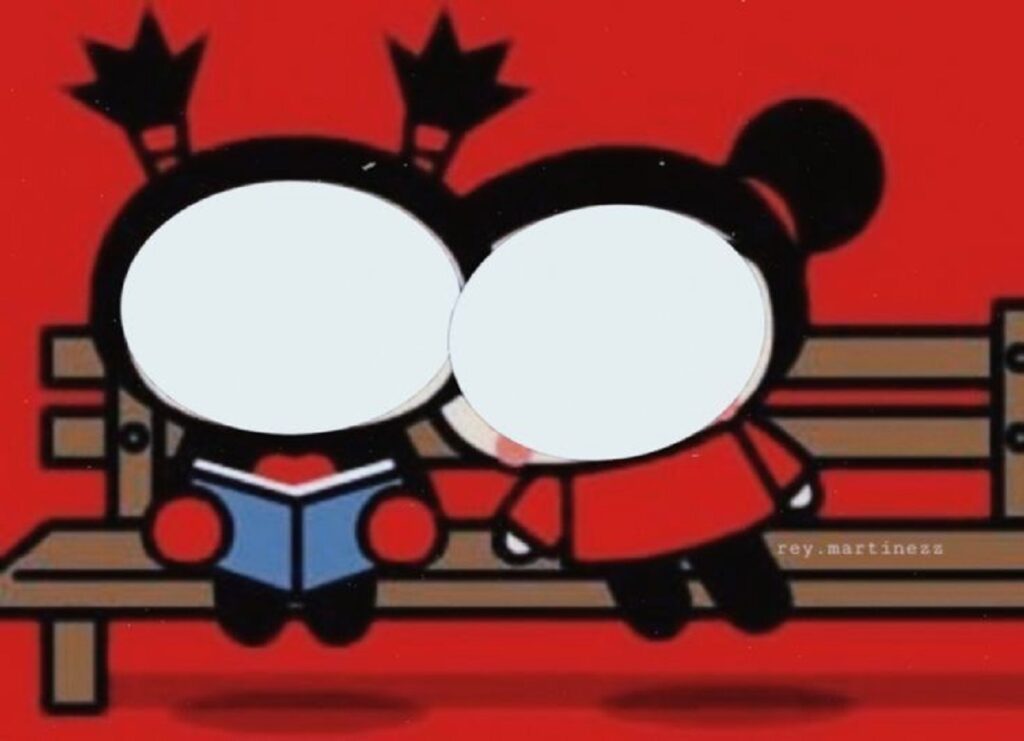 Dibujos San Valentín para poner caras Pucca Garu