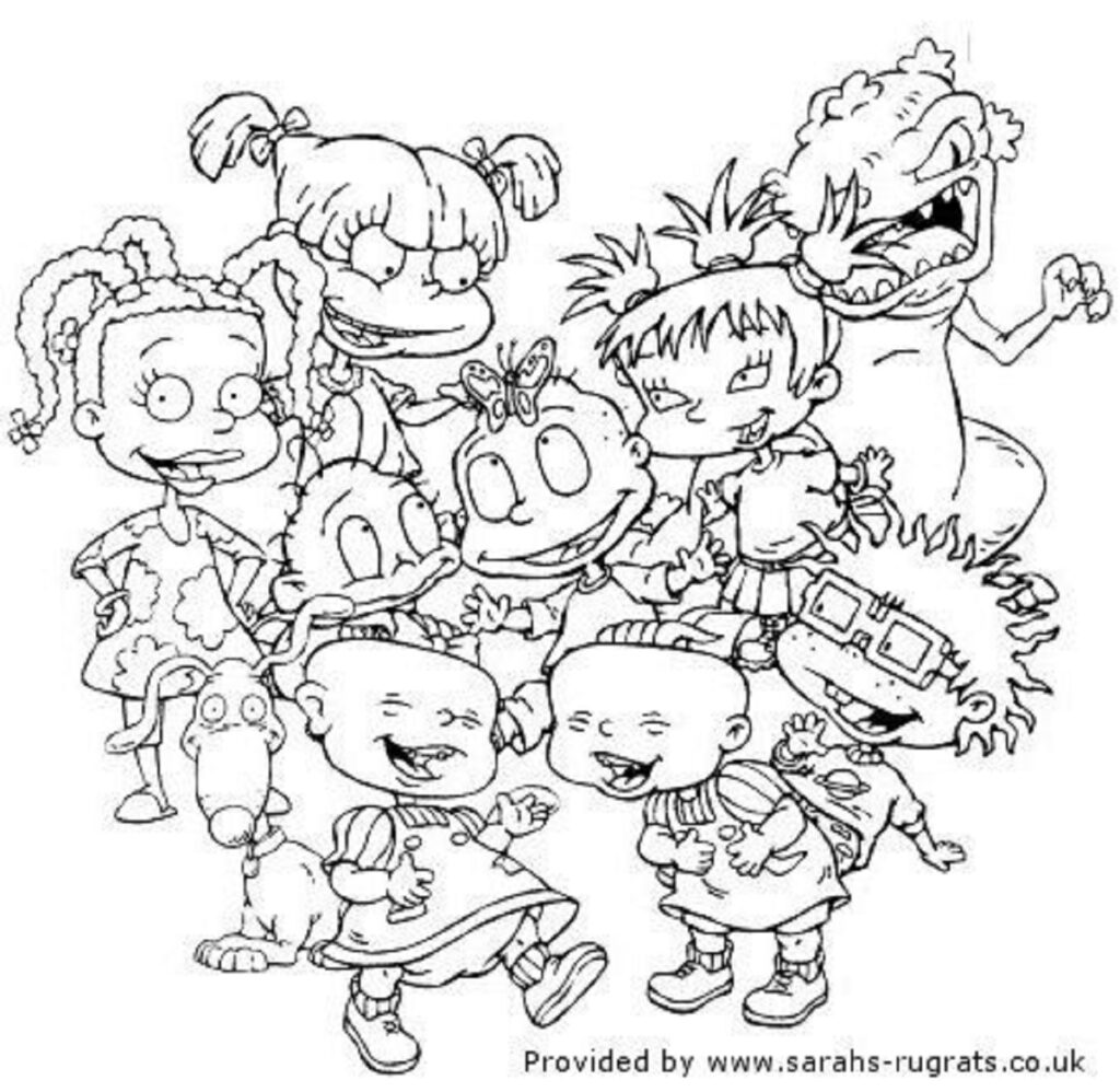 plantillas de rugrats para colorear fáciles