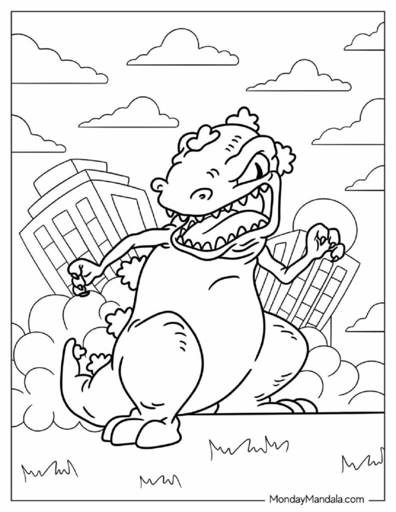 plantillas de rugrats para colorear fáciles