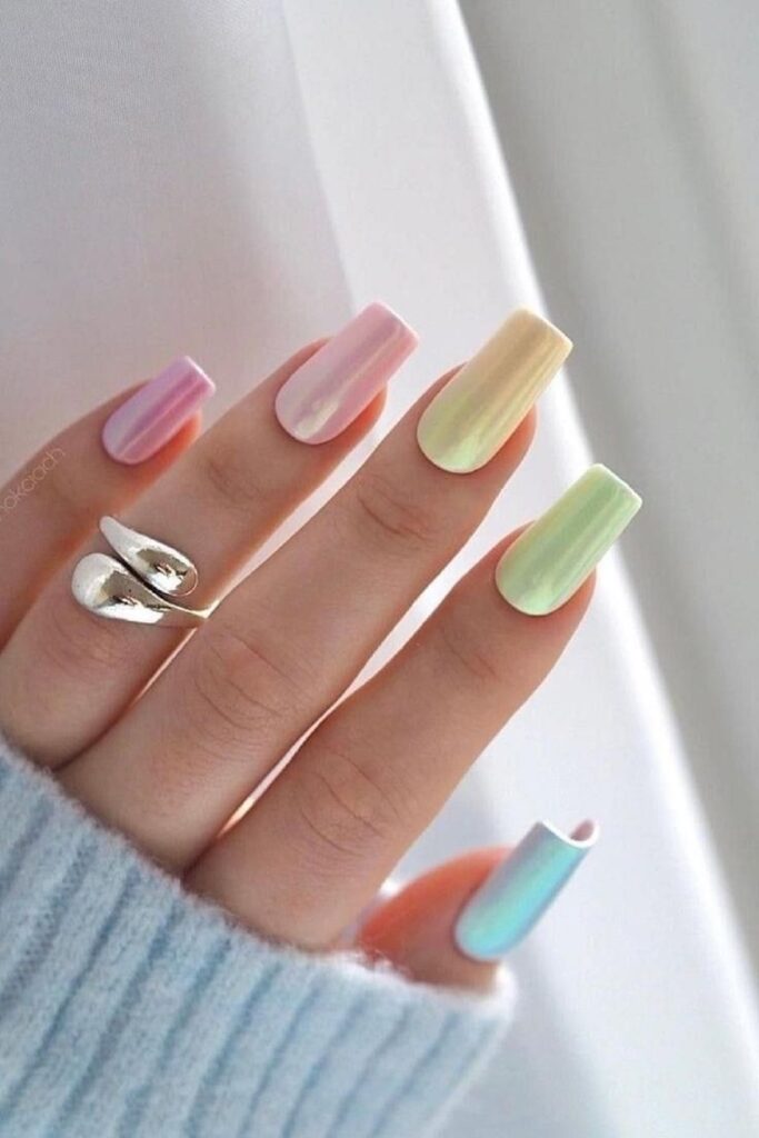 diseños de uñas largas primavera