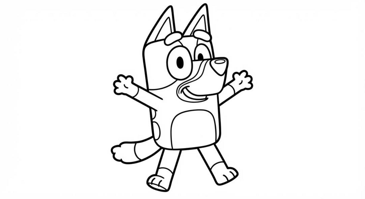Dibujos de Bluey para Colorear: Los Más Lindos para Imprimir - dibujo 4 para colorear