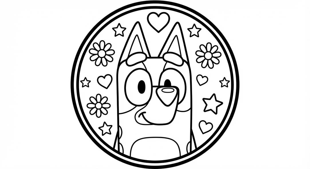 Dibujos de Bluey para Colorear: Los Más Lindos para Imprimir - dibujo 3 para colorear