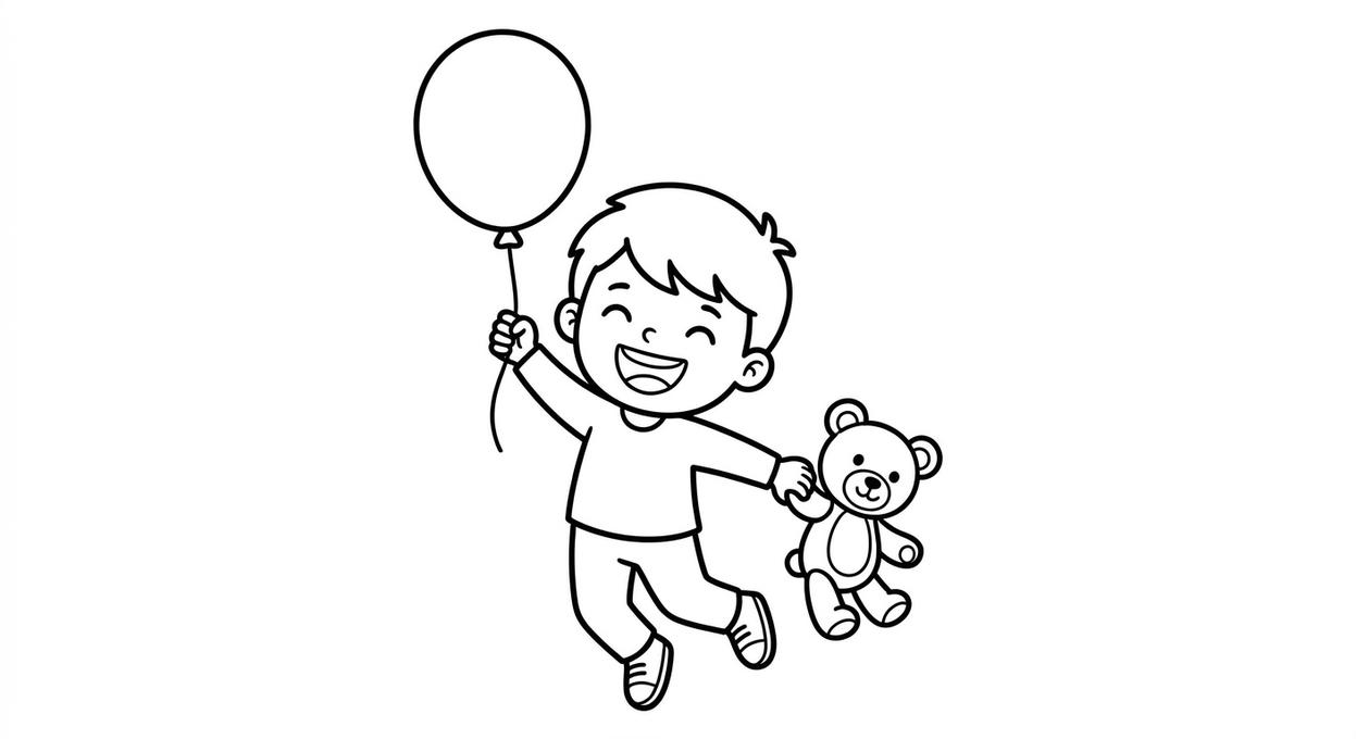 Plantillas del Día del Niño para Colorear e Imprimir - dibujo 4 para colorear