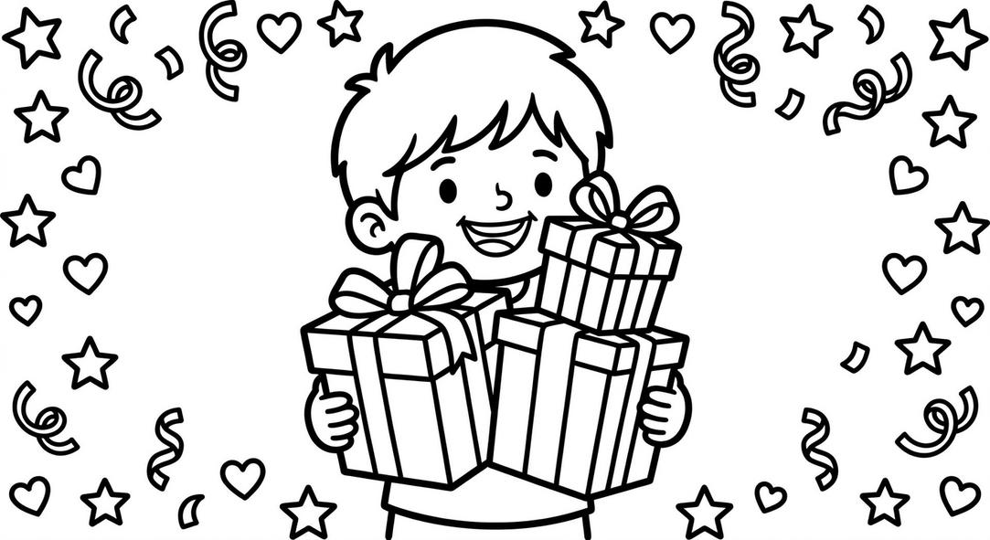 Plantillas del Día del Niño para Colorear e Imprimir - dibujo 3 para colorear