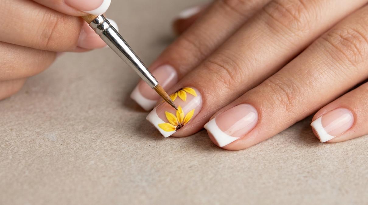 Uñas francesas con flores: diseños elegantes y femeninos