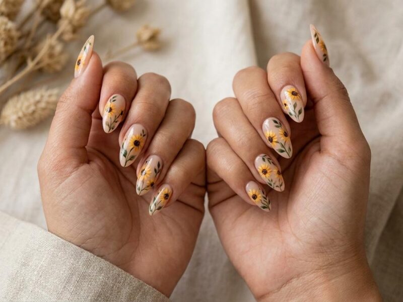 Uñas Acrílicas Boho con Flores: 5 Diseños Elegantes